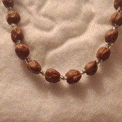 Handcrafted Beaded Wood Necklace Brown Strand Unisex Adults Natural Style
