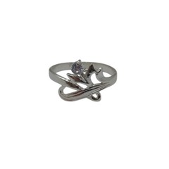 Handmade Sterling Silver Dainty Ring Hallmarked 925 with 3mm Cubic Zirconia