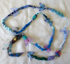 Handmade Fabric Necklace Fiber Art Beads Direct From Artist One Of A Kind