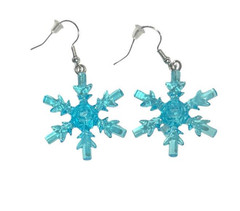 Christmas Snowflake Necklace and Earrings Handmade using Real Lego