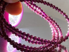 26″ 3.3mm «Quadruple Wrap/AAAA»~ Purplish Red RHODOLITE GARNET Bracelet L1396