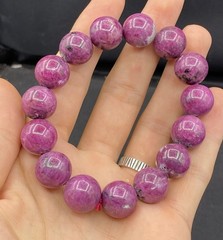 Natural Top Quality 15 Mm Ruby Zoisite Bracelet Healing Bracelet