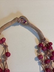 Handmade Ukrainian Wood Bead Multi Strand Necklace:Ethnic Style Jewelry-Vintage