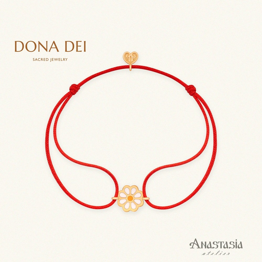 Red String Bracelet LOVE THY NEIGHBOR in 925 Sterling Silver & 24K Gold Filled
