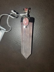 Starborn Creations Rose Quartz, Rhodochrosite And Garnet Pendant
