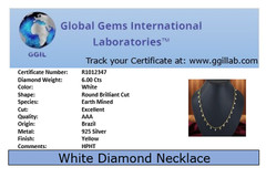 6 Ct DiamondS Chain Necklace- Amazing Sparkle-Certified-FREE DIAMOND STUDS