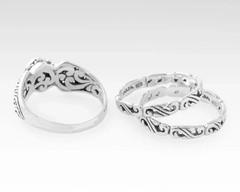 Sarda Pure Faith Ring Sz 9 Set of 3 in Bali Sunrise Mystic Topaz #29