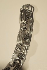 8.5″ Silver Bracelet – Pull Tab Can Tab with Lobster Clasp – Size Large