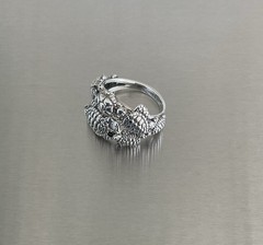 So Cute! Bali Crafted Multi Turtle Band Ring Solid 925 Sterling Silver Size 6