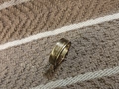 Minnesota Handcrafted Washington Quarters coin ring, size 7 2005