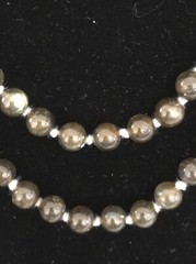 300 Ct Blue Flash Labradorite 8mm Bead Necklace Knotted 30”