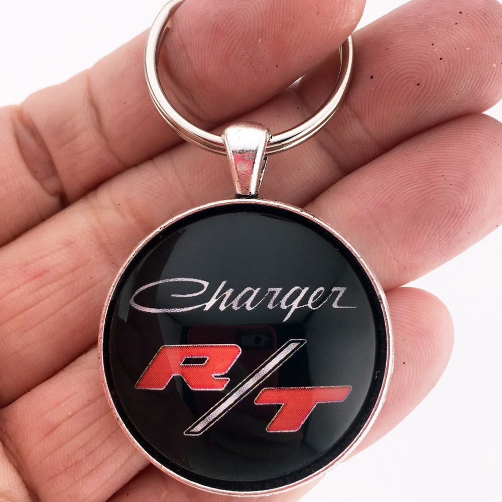 Vintage Dodge Charger R/T Chrome Fender Emblem Badge 1.2 Diameter Keychain