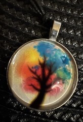 Handmade Glass Dome Pendant Necklace Lot of 8 Art Book Page Heart Tree Jewelry