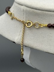 Garnet And Rose Quartz Necklace With Pendant Tassel