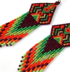 Handmade Seed Bead Fringe Earrings – Long Tassel Beaded Jewelry for Women