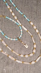 Freshwater Pearls w/gold Findings, & Turquoise Necklace w/bracelets & Earrings