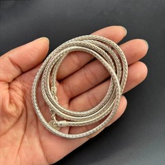 Nepalese Men’s Necklace 60Cm Tibetan Silver Necklace
