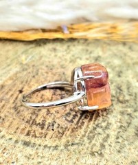 Nature Fluorite Pixiu Adjustable Ring