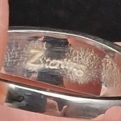 Zuni Style Inlay Band Ring Sterling Silver Size 8.5 Multi Stone Southwestern