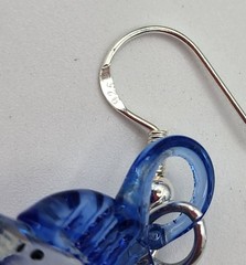 Lampwork Glass Bead Dolphin Earrings With Sterling Silver Ear Hooks