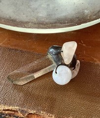 Vintage Quartz Crystal Point Amulet Pendant 1.5”
