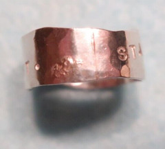 «Stars are Hiding Tonight» Sterling Ring; Size 8; Made in USA by Peggy Johnson