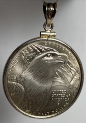United States Sterling Silver Half Dollar Pendant