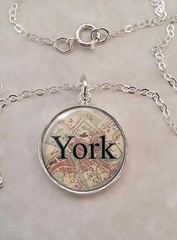 Britain Cities England Ireland Choose Vintage Map .925 Sterling Silver Necklace