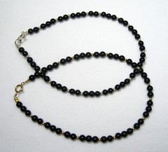 Lyn’s Jewelry Black Onyx Anklet Silver or Gold