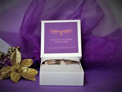 Cuff Bracelet/Copper and Black Leather-Handmade- Gift Box/Free Shipping-BL0107-