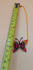 Multicolored Butterfly Macrame Woven Anklet