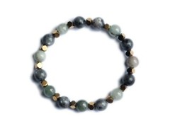 HEALING | Jade & Black Moonstone | Gemstone Bracelet, Empath, Protection, Energy