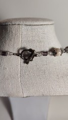20″ Handcrafted White And Purple Beaded Necklace