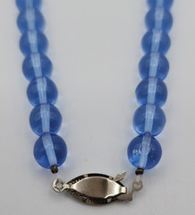 Artisan Glass Foil Beads with German Glass Beads Necklace 17 3/4″ w/o Closures