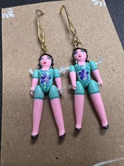Mexican Lupita Earrings/Hand-Made cartoneria