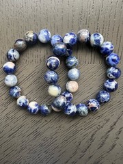 ( ONE ) Sodalite bracelet 12-13mm SIZE 6.75-7’