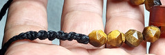 Carnelian Stone with Tiger eye faceted beads handmade adjustable necklace.