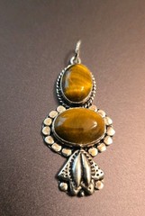 Artisan Handmade Sterling Tiger’s Eye Pendant