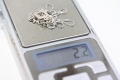 Real Sterling Choker Silver Link Pendant Necklace 40CM 16″ 1 MM Box Chain New