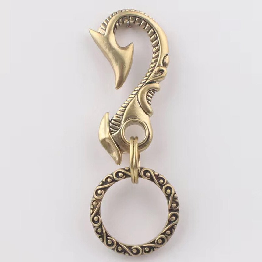 Brass Anchor Rudder Pendant Creative Navigation Gift Keychain Necklace Pendant