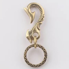 Brass Anchor Rudder Pendant Creative Navigation Gift Keychain Necklace Pendant