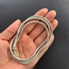 Nepalese Men’s Necklace 60Cm Tibetan Silver Necklace