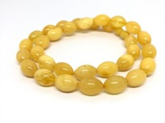 Amber Necklace Gift Yellow Natural Genuine Olive Baltic Amber Beads 24,6g 18709