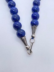 Stunning Natural Afghan Lapis Lazuli Beaded Necklace – Handcrafted Elegance!