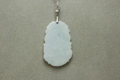 Natural White green A Jadeite jade Hand-Carved tiger (Chinese Zodiac) Pendant