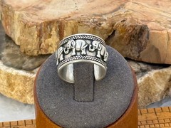 Vintage Sterling Silver Elephant Figural Split Shank Band Ring sz 7–KBB203.25