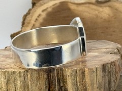 Lilly Barrack Sterling Silver Quartz 3 stone Modern Style Cuff Bracelet–295.26