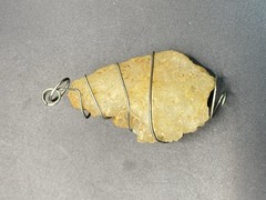 Artisan Wire-Wrapped Citrine Quartz Crystal Point Pendant