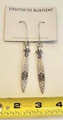 French Kande Vault NWT Swarovski Sterling Clad Earrings French Medallions