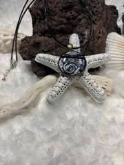 Handcrafted Polymer Clay and Resin Pendant Necklace With Silver tones 18 To20”